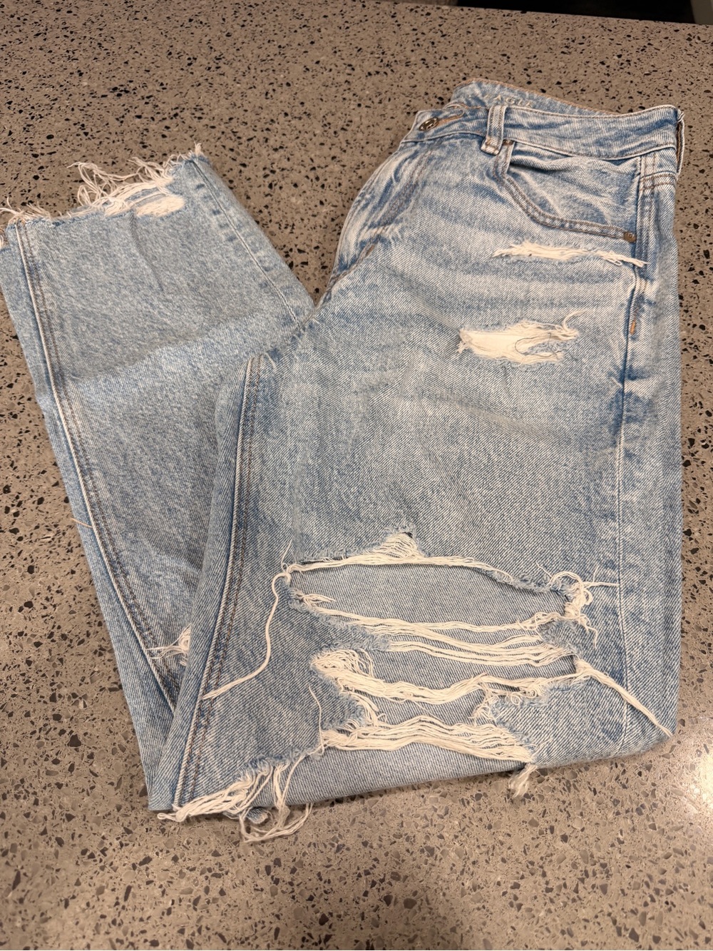 American Eagle Women’s Distressed Mom Jean